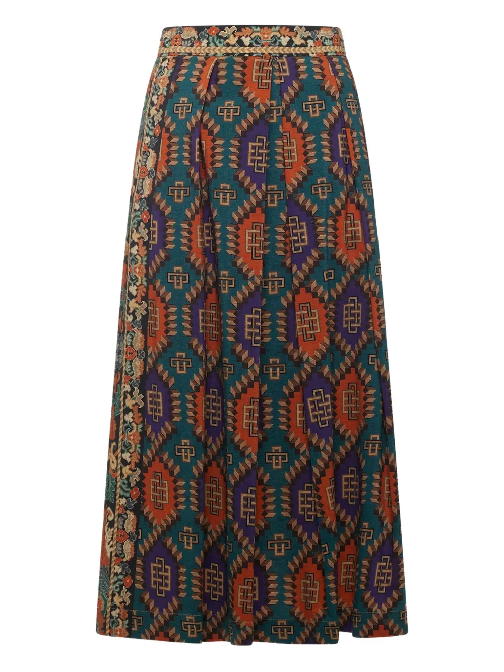 

Плиссированная юбка из натуральной шерсти Pierre-Louis Mascia, зеленый