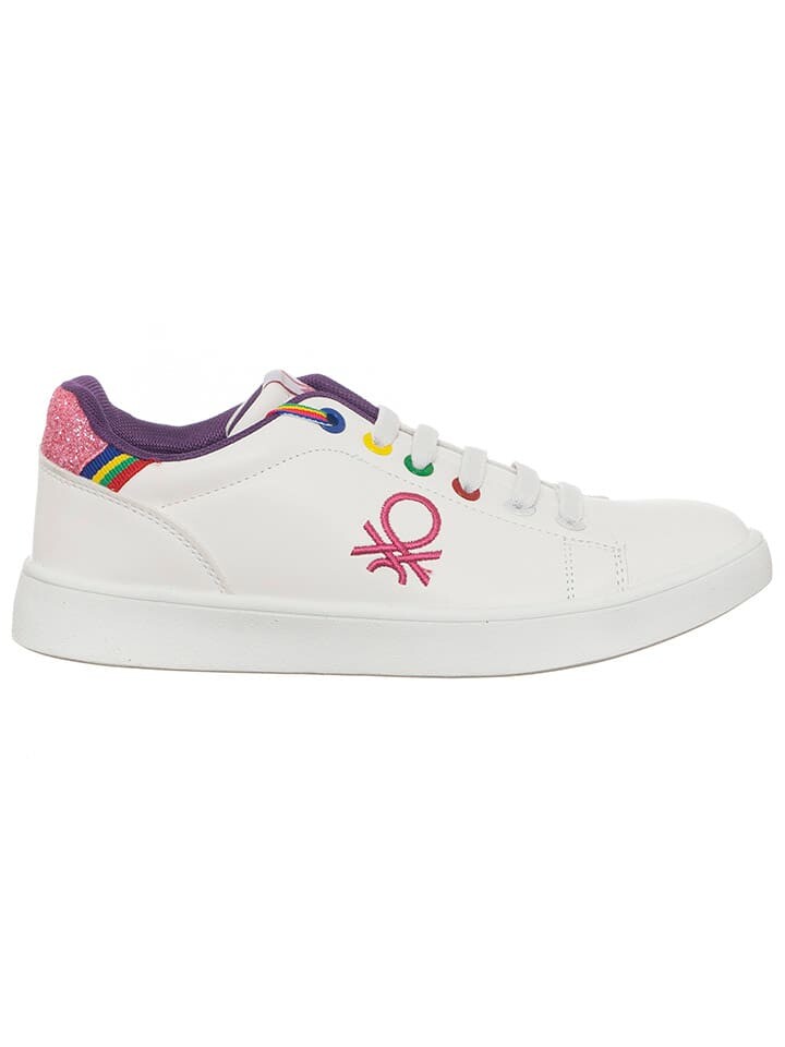 

Кроссовки на шнуровке Benetton, цвет weiß/fuchsia