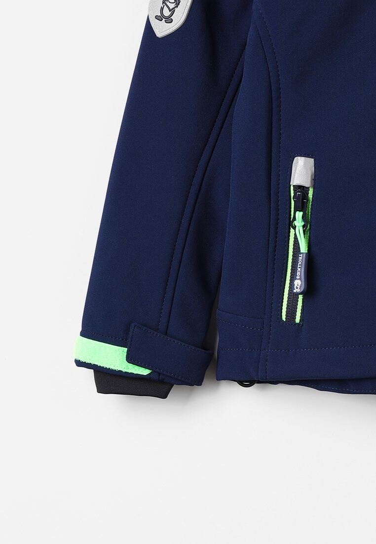 Куртка Softshell Kids Trollfjord Unisex TrollKids, цвет navy/light green — фото 3