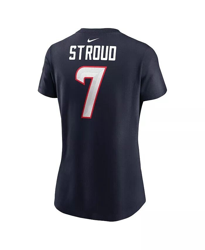 Женский С . Темно-синяя футболка Stroud Houston Texans с именем игрока и номером Nike, синий — фото 2
