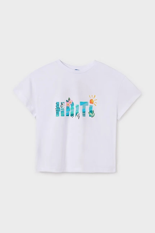 

Детская хлопковая футболка Mayoral, бирюзовый