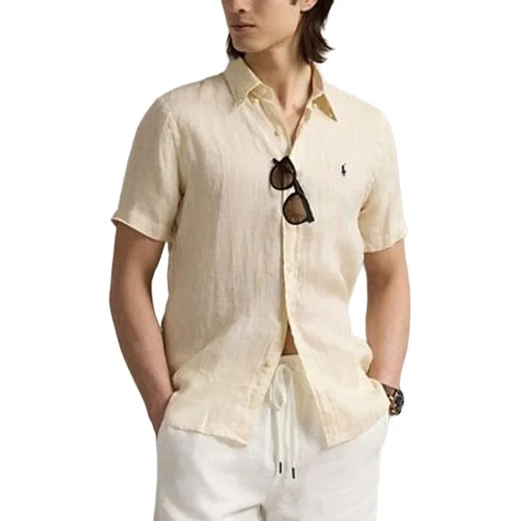 Рубашка мужская Beige Polo Ralph Lauren — фото 4