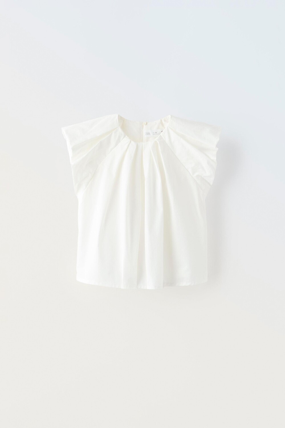 

Плиссированная рубашка ZARA, белый