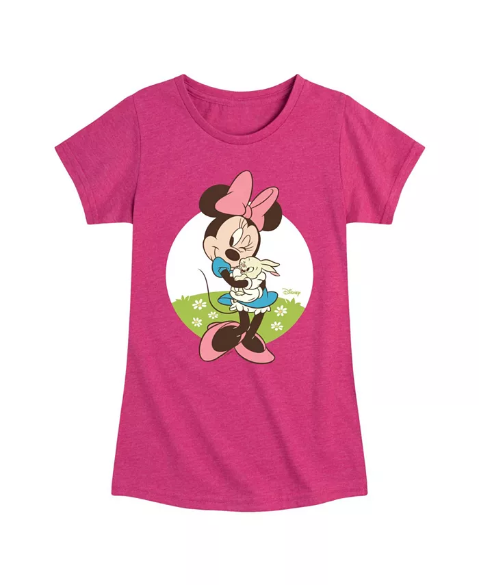 

Футболка с коротким рукавом Big Girls Minnie Bunny Easter Graphic Disney, розовый