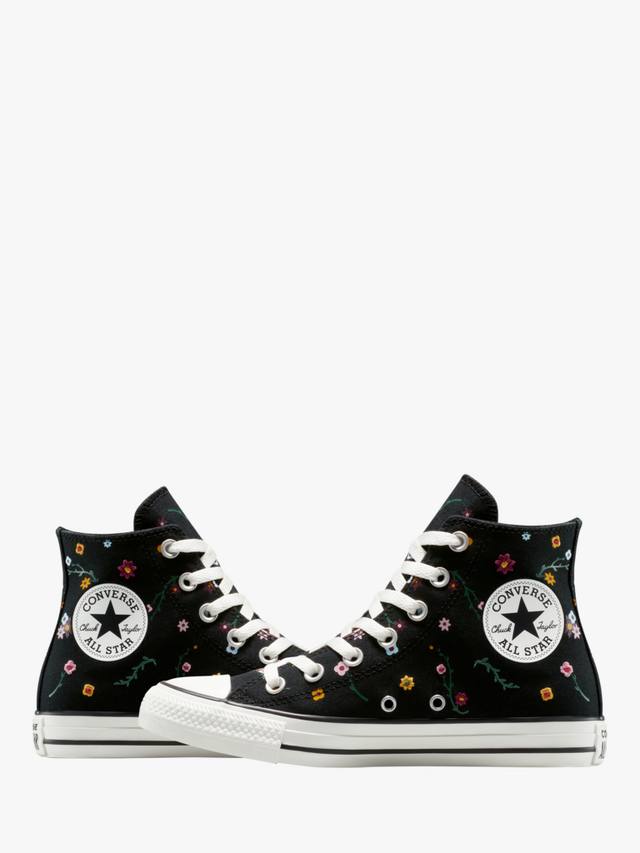 Chuck Taylor All Star Embroidered Floral Hi-Top Converse, Black/Multi — фото 2
