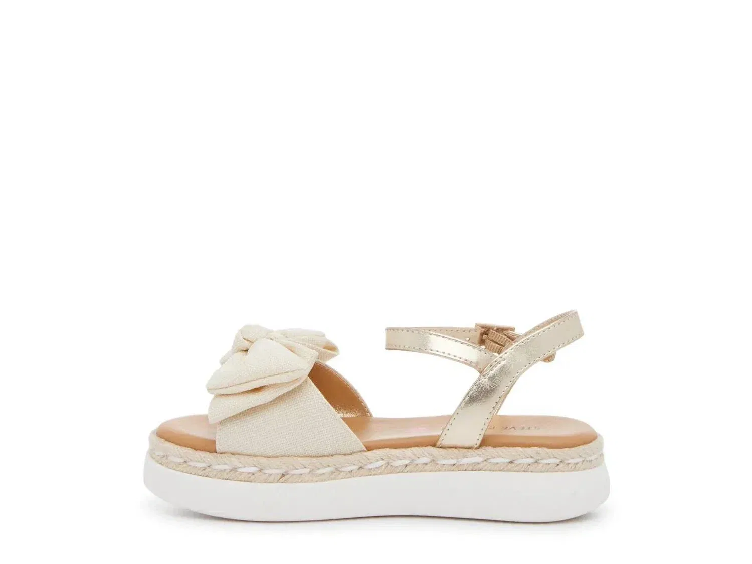 Детские сандалии Steve Madden Jamuse, бежевые, с бантом, на платформе, модель ZAP1580 — фото 3