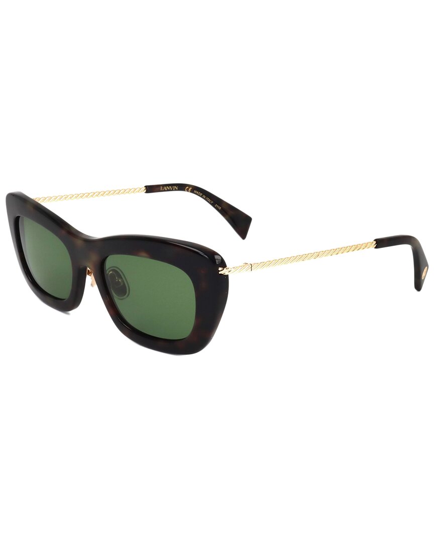 

LANVIN женские солнцезащитные очки LVN608S 51 мм, цвет green havana