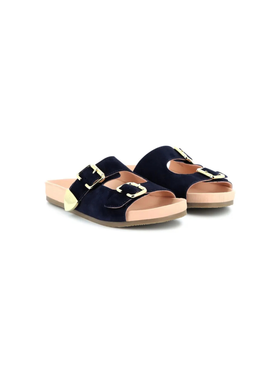 

Chloé Kids замшевые шлепанцы, синий