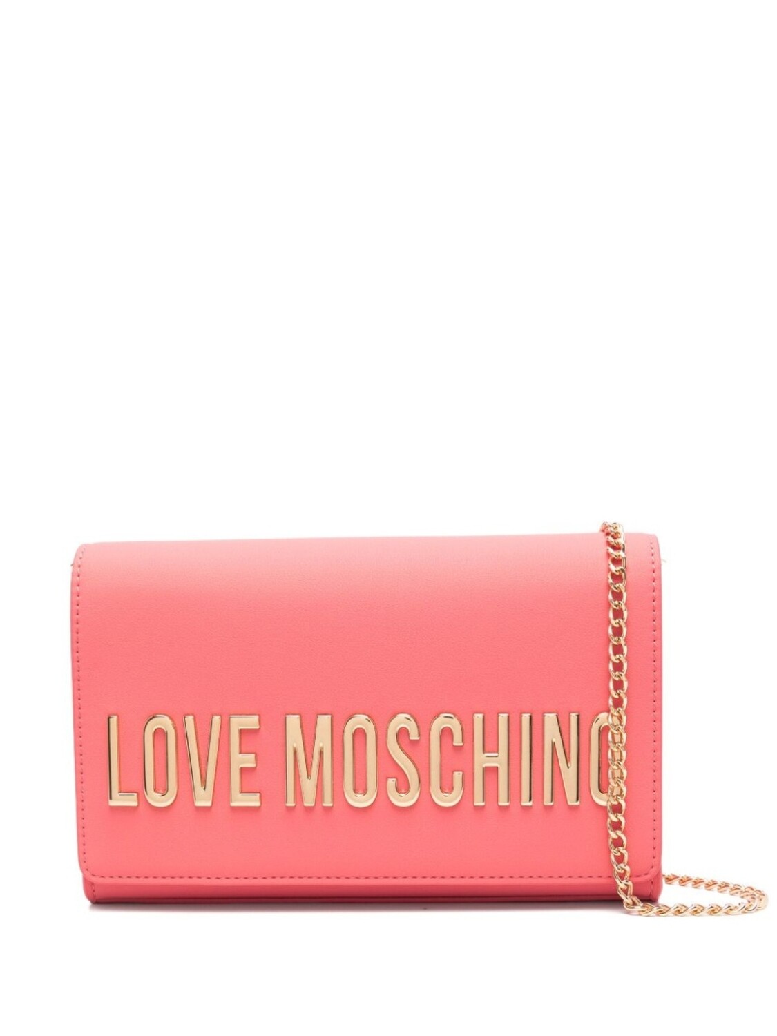 

Love Moschino клатч с логотипом, розовый