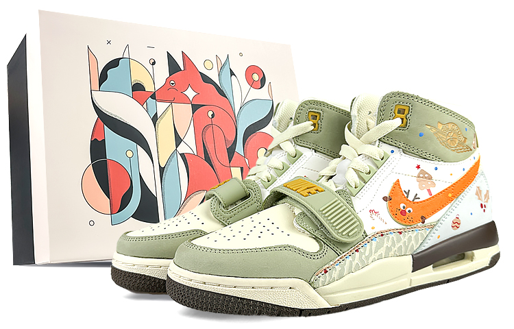 Баскетбольные кроссовки Legacy 312 Vintage Men High-top Yellow/green Jordan