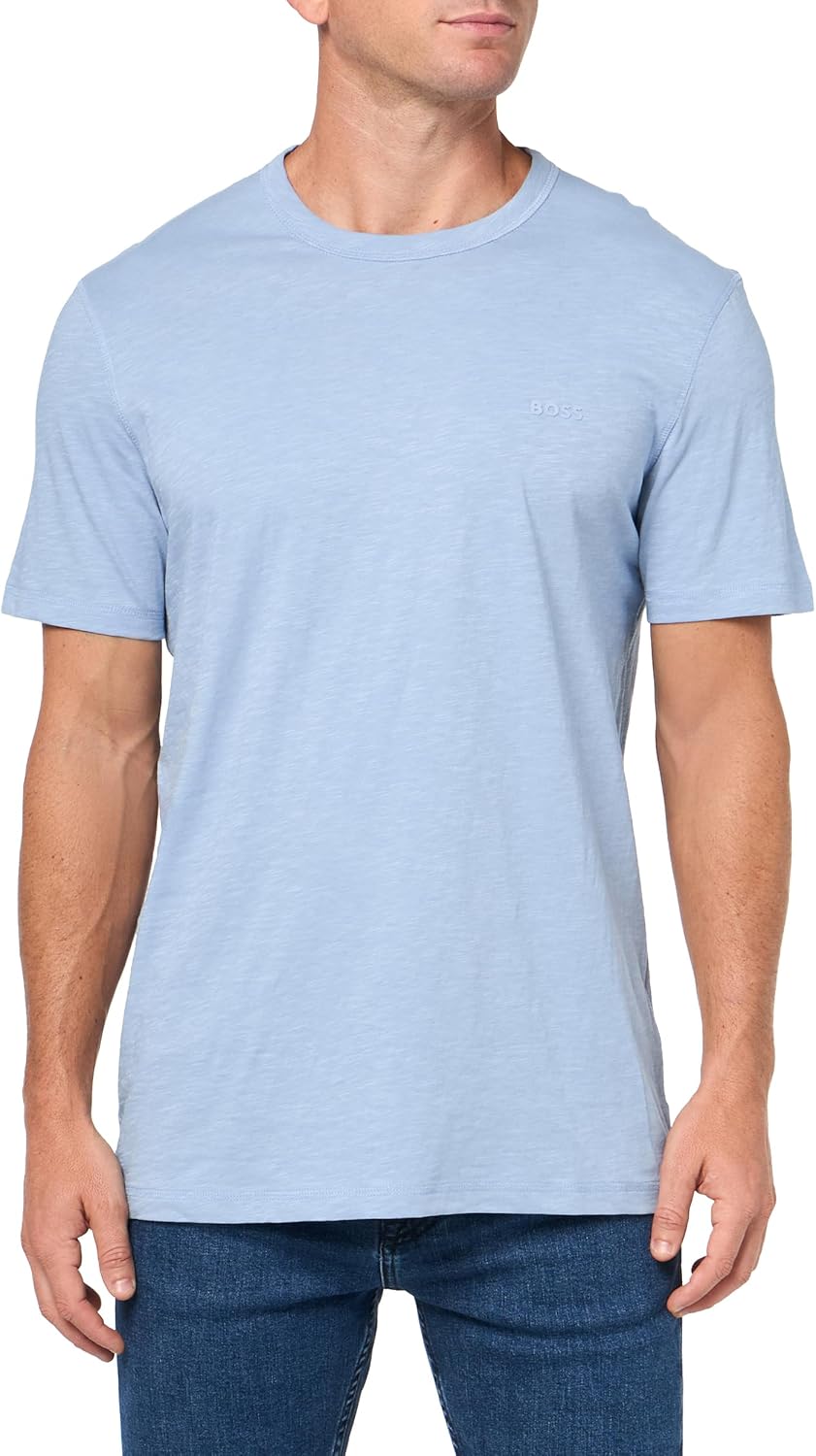 

Мужская футболка BOSS с квадратной тональной нашивкой-логотипом, Explorer Blue, Синий, Мужская футболка BOSS с квадратной тональной нашивкой-логотипом, Explorer Blue