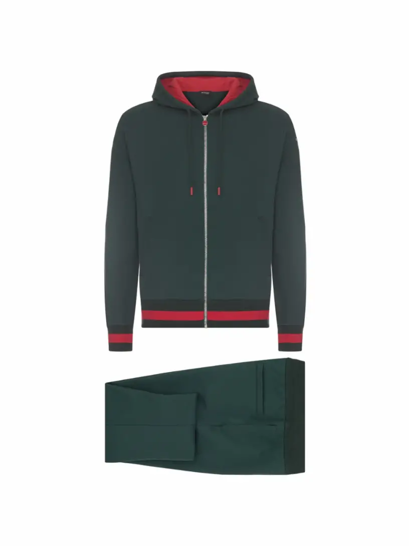 

Спортивный костюм с логотипом Kiton, зелёный