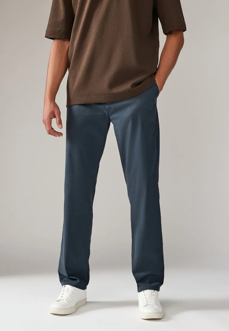 Брюки чинос прямого кроя, Stretch, Regular Fit Next, синий