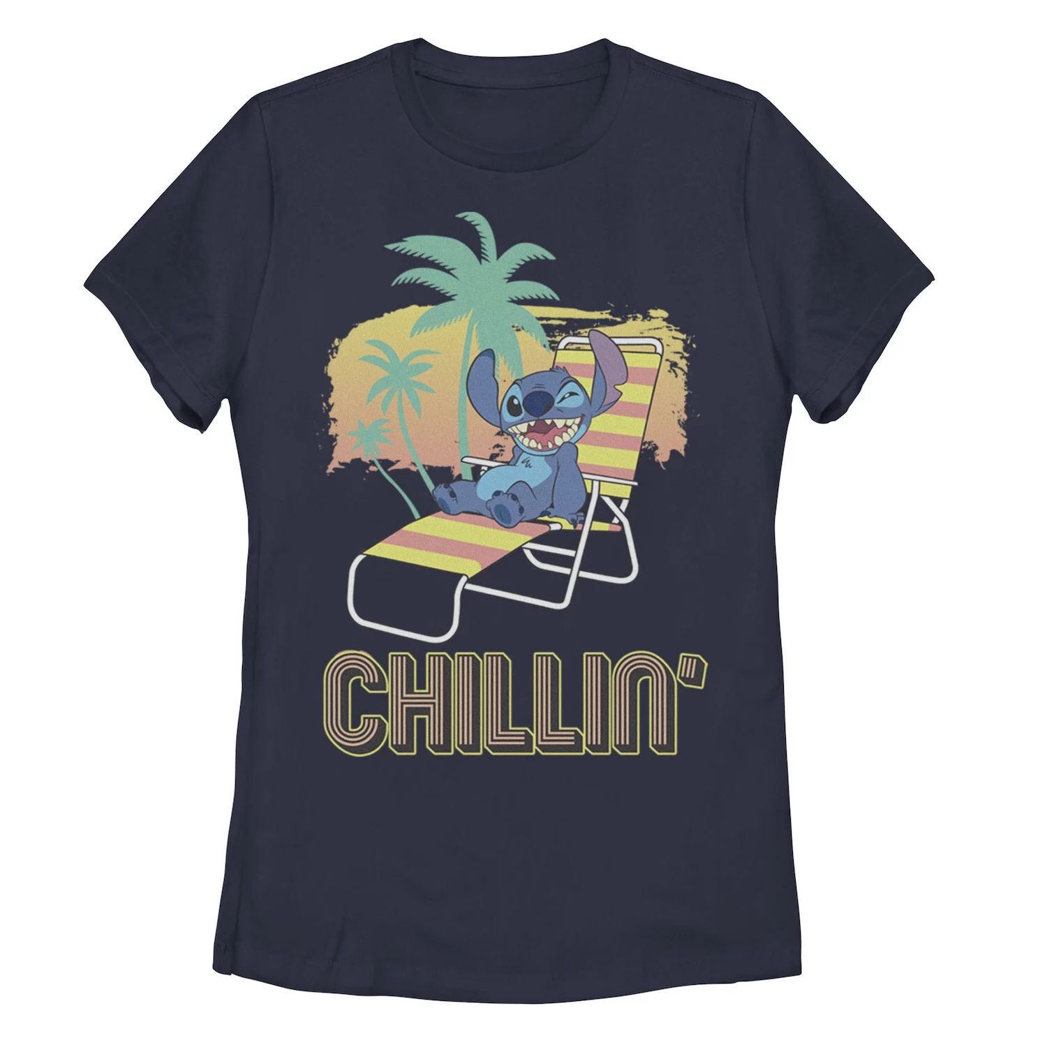

Футболка Chillin' Beach Chair с рисунком Disney's Lilo & Stitch Juniors Licensed Character