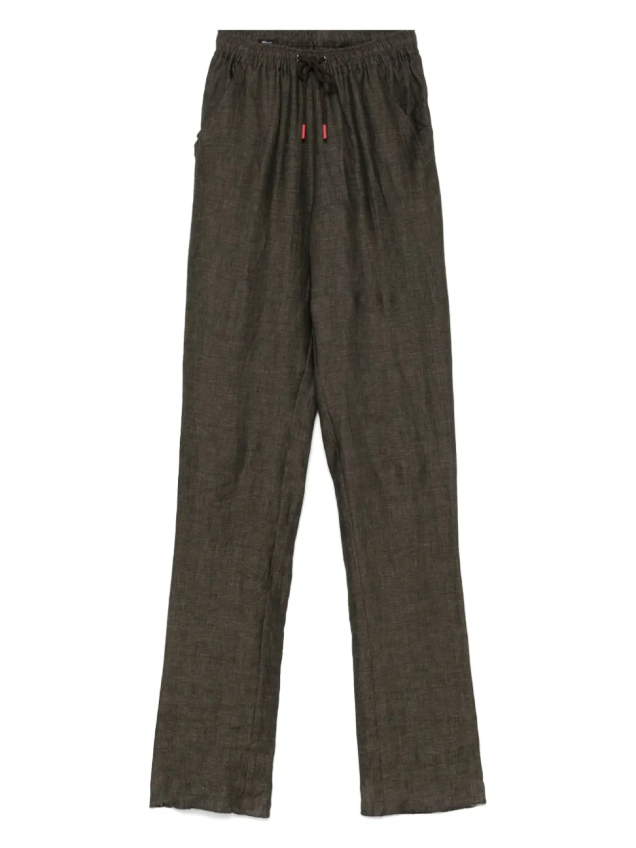 

Льняные брюки чинос Kiton, зеленый