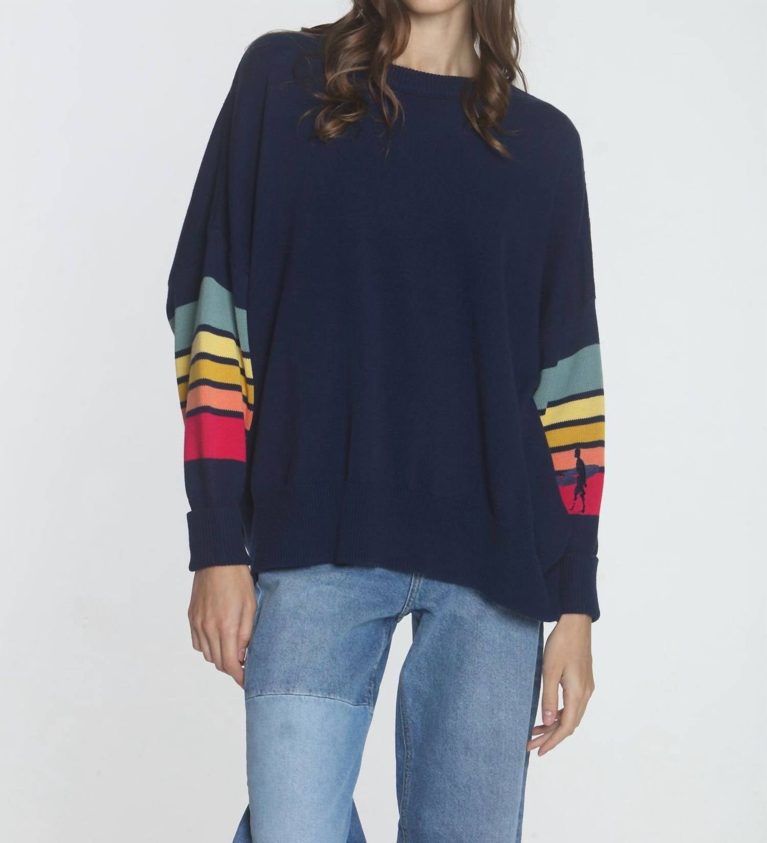 

Ретро-толстовка в цвете Navy Surf Multi LABEL+thread