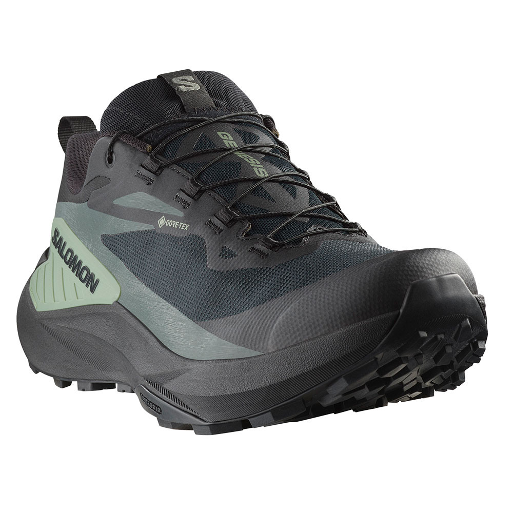

Кроссовки для трейлраннинга Salomon Genesis GORE-TEX (мужские), Black/Agave Green