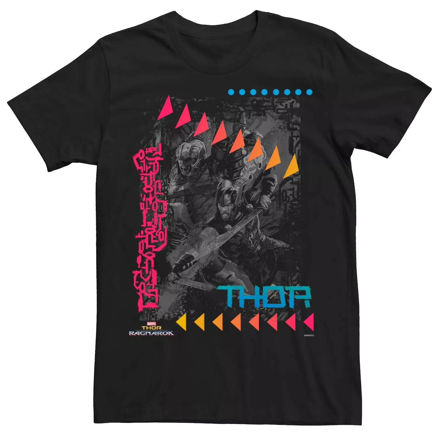 

Мужская футболка Marvel Thor Ragnarok в стиле поп-форм с коллажем и графикой