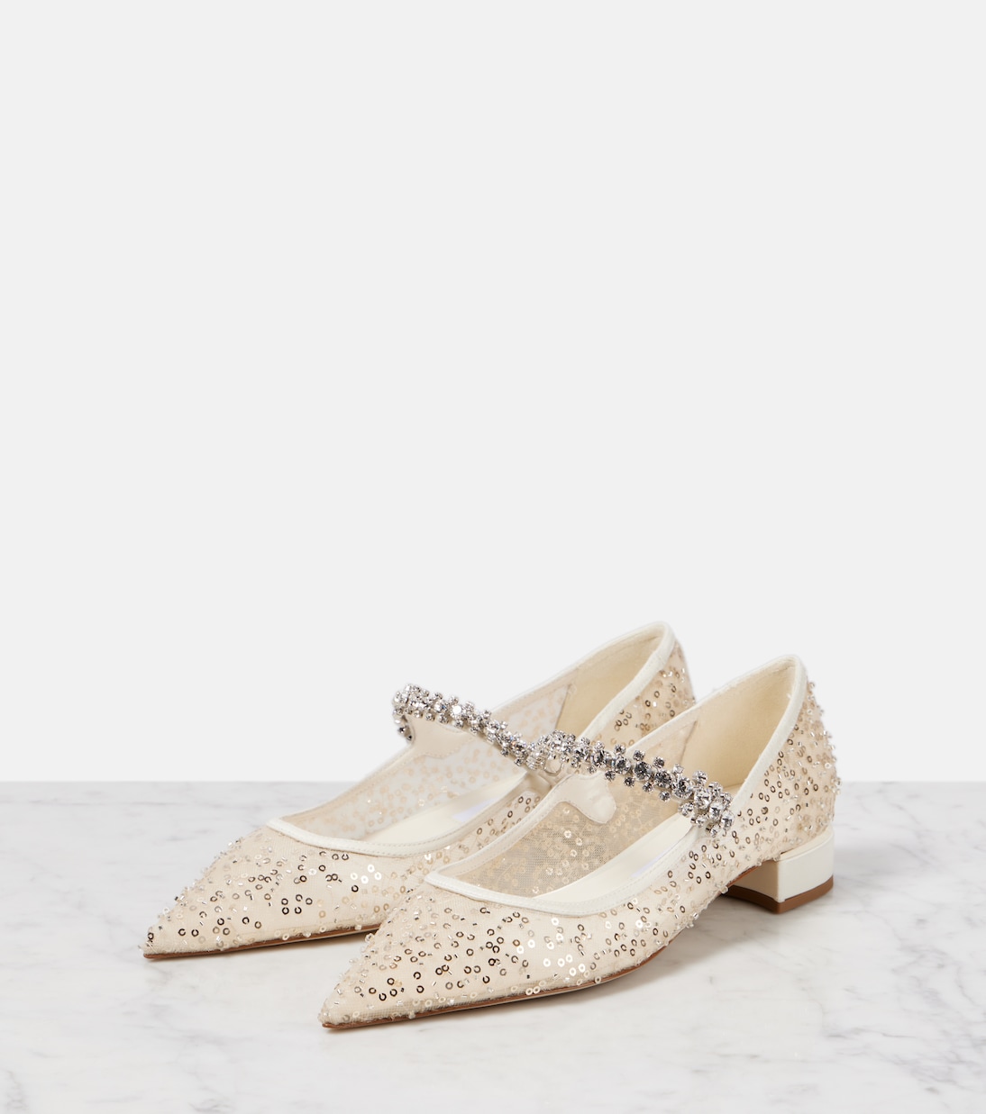 Туфли-лодочки Bing с декором Jimmy Choo, слоновая кость — фото 4