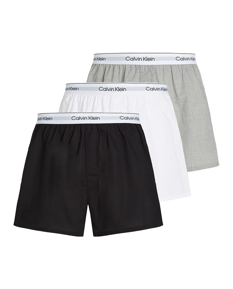 

Упаковка из 3 узких тканевых трусов-боксеров Calvin Klein, мультиколор