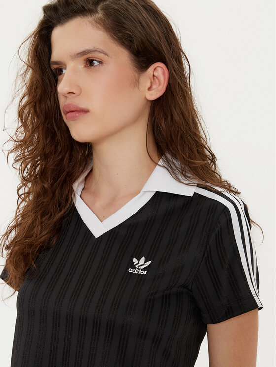 Облегающая футболка adicolor Football Jacquard JD2606 Adidas, черный — фото 4