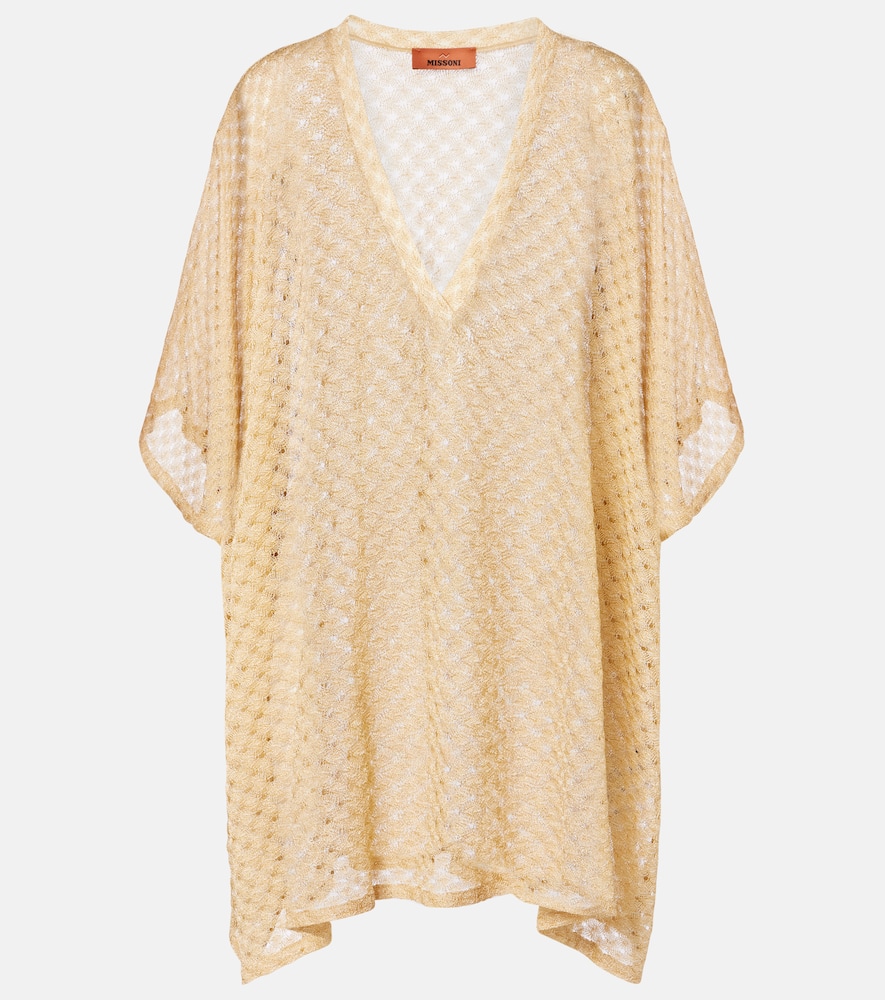 

Открытый трикотажный ламе кафтан Missoni, Gold