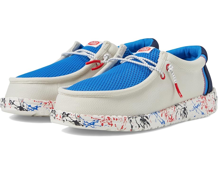 

Кроссовки Hey Dude Kids Wally Summer Mesh, цвет White/Blue