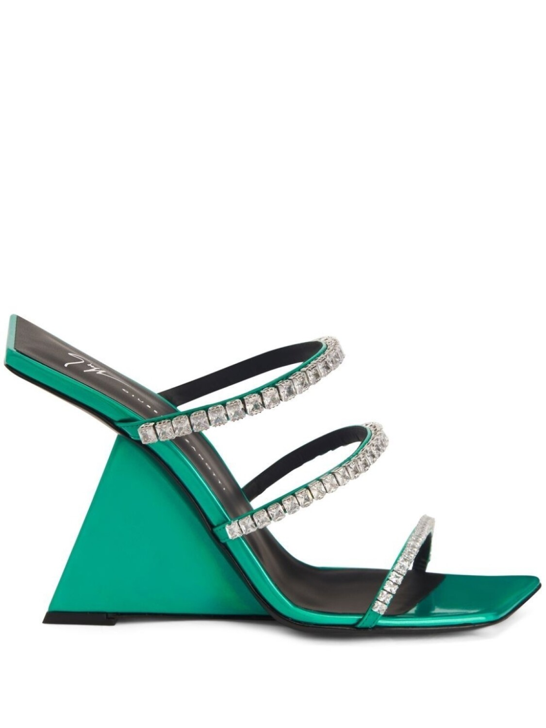 Giuseppe Zanotti босоножки Clarence 105, зеленый