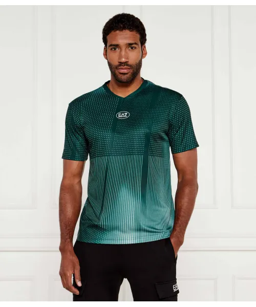 

Футболка Slim fit Ea7, зеленый