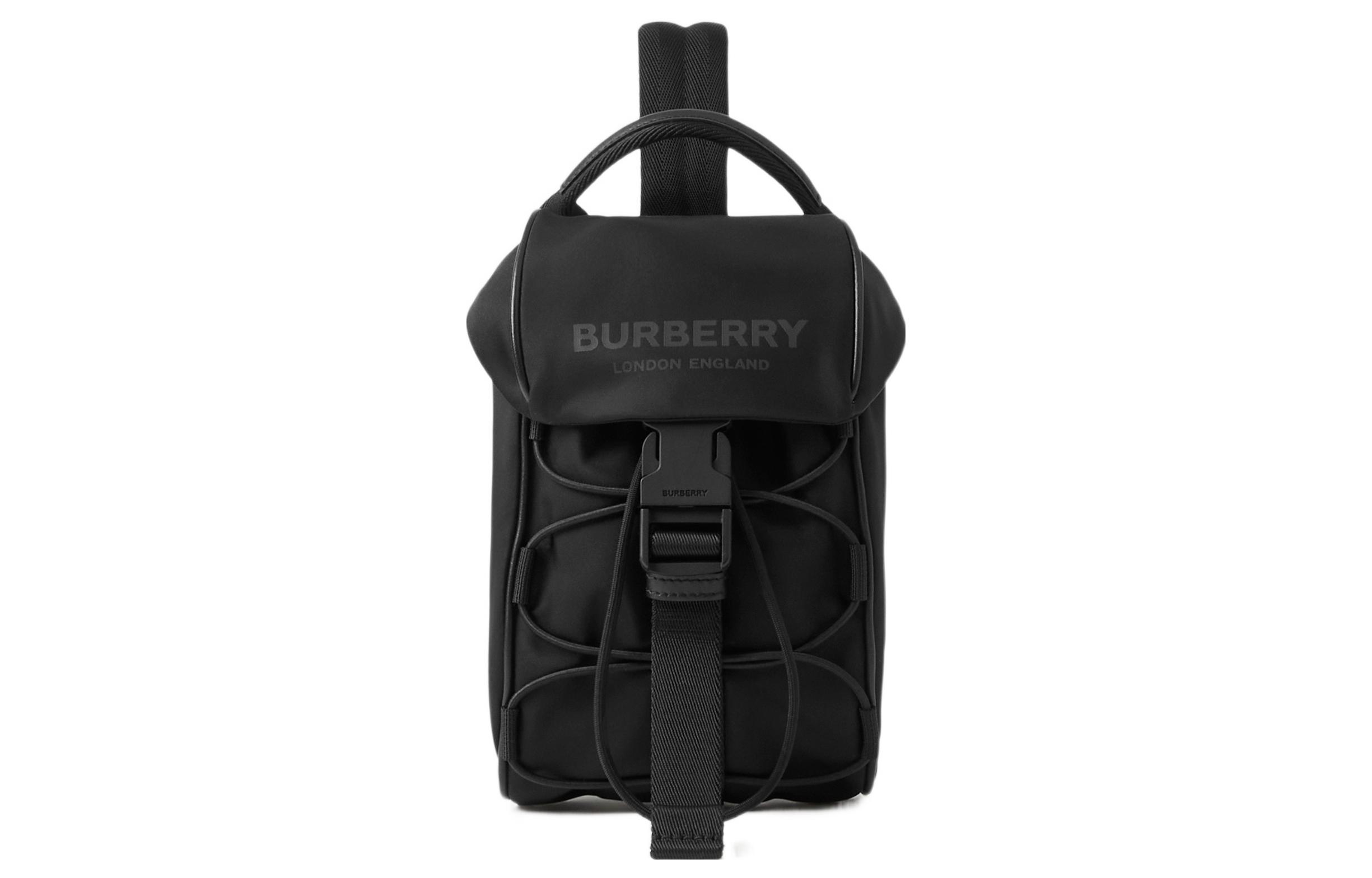

Burberry Сумка через плечо из полиамида с застежкой-шнурком, мужская, черная