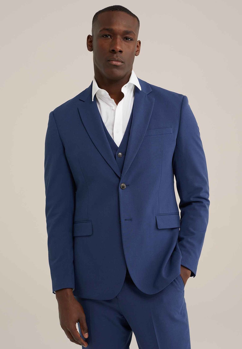 

Элегантный пиджак THE FLEX SUIT WE Fashion, металлик синий