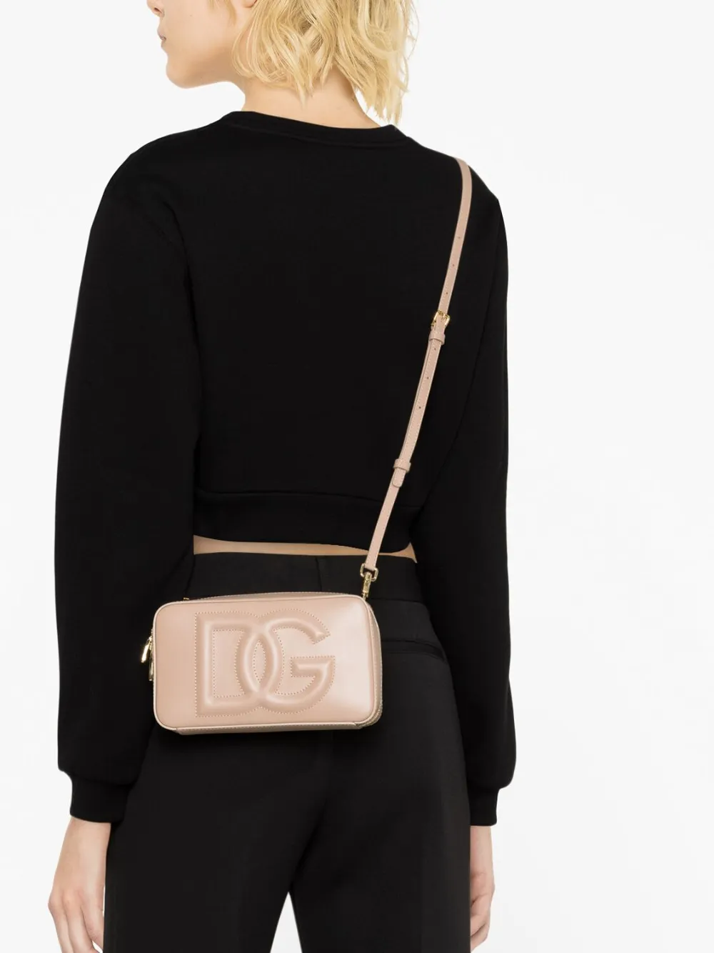Маленькая каркасная сумка с логотипом DG DOLCE & GABBANA, розовый — фото 3