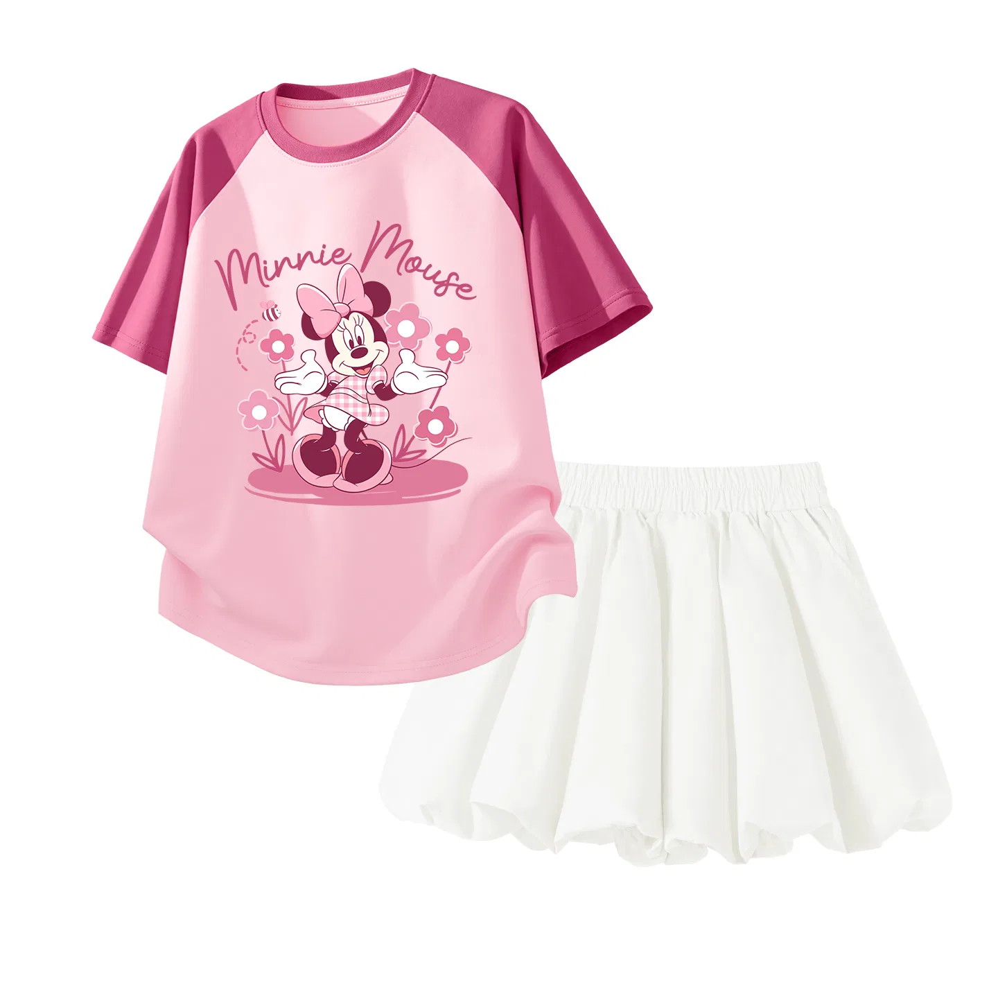 Спортивный костюм Disney Casual Sportswear 2 Piece Set, ягодно-розовый с белым