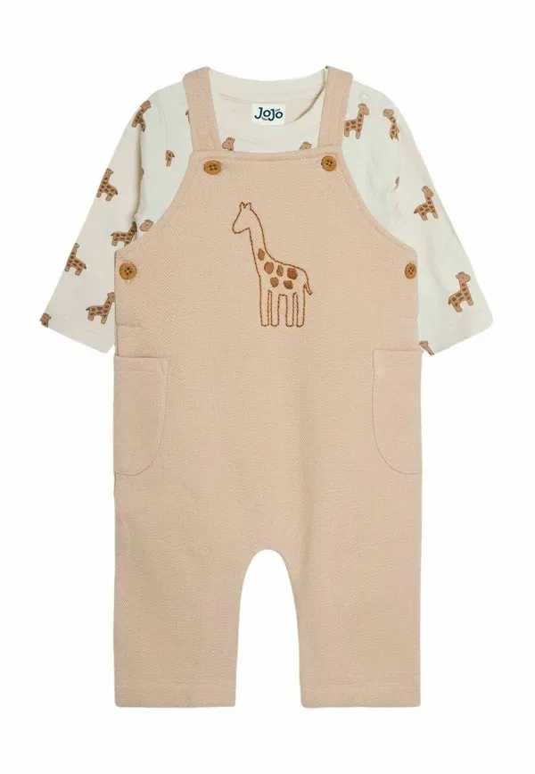 Комбинезон Jojo Maman Bébé Regular fit с вышивкой жирафа, камень