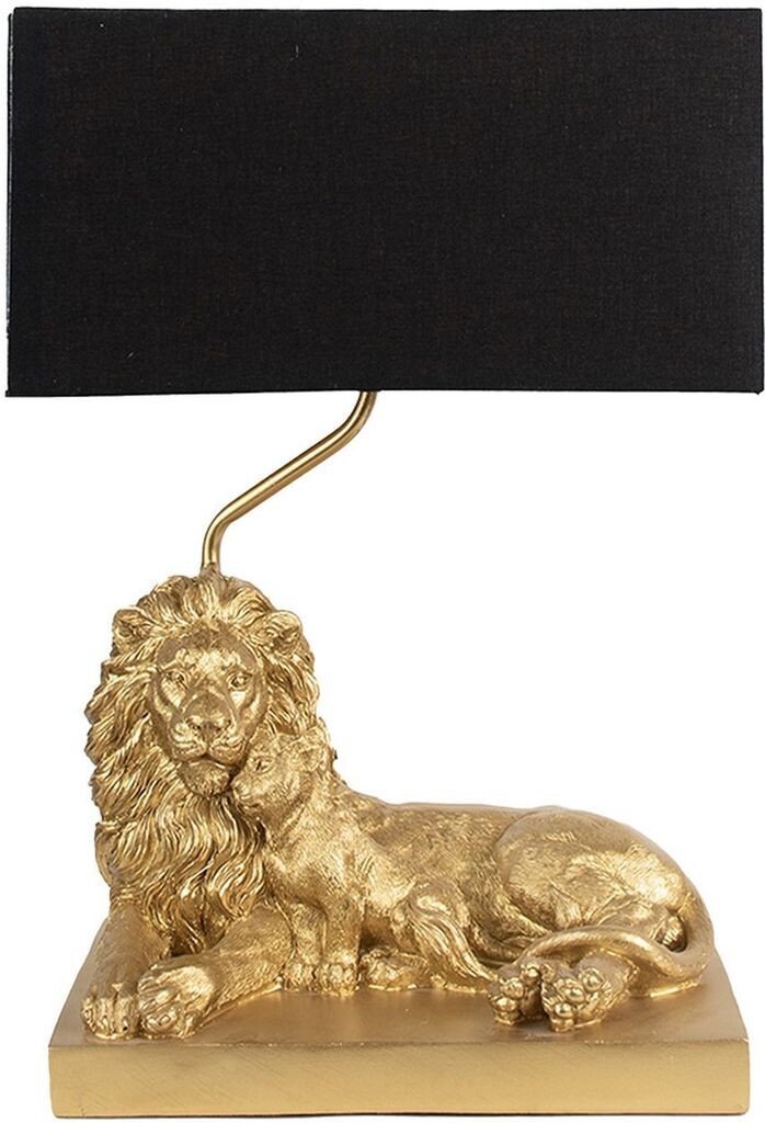 

Настольная лампа Clayre & Eef Lion 32x22x44 см. Золотой Черный Пластик Clayre&Eef