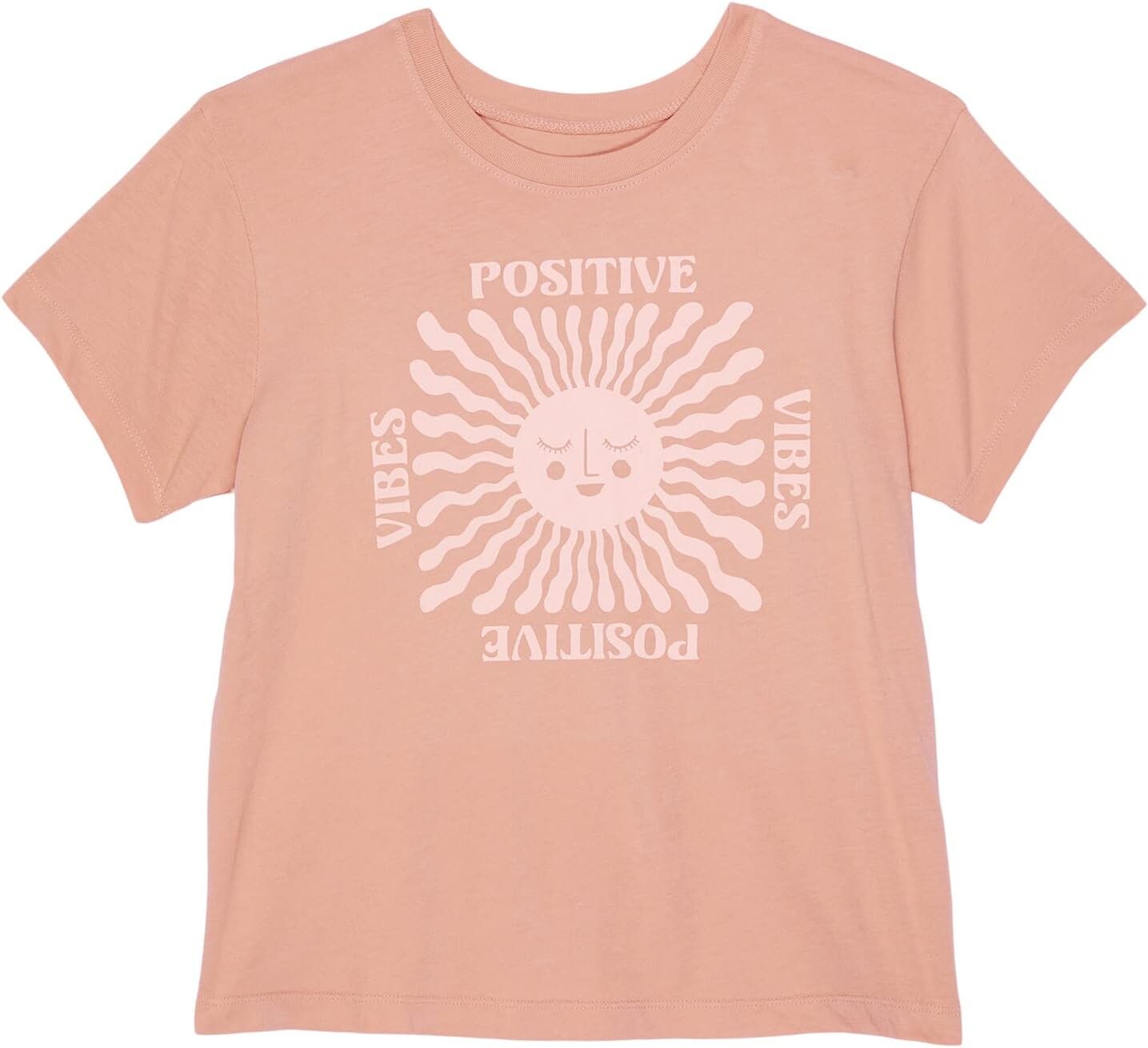 

Футболка Tiny Whales Positive Vibes Boxy Tee, цвет Berry