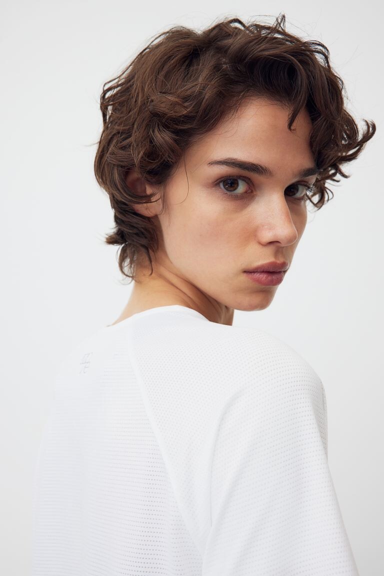 

Спортивная футболка Drymove из сетки H&M, белый