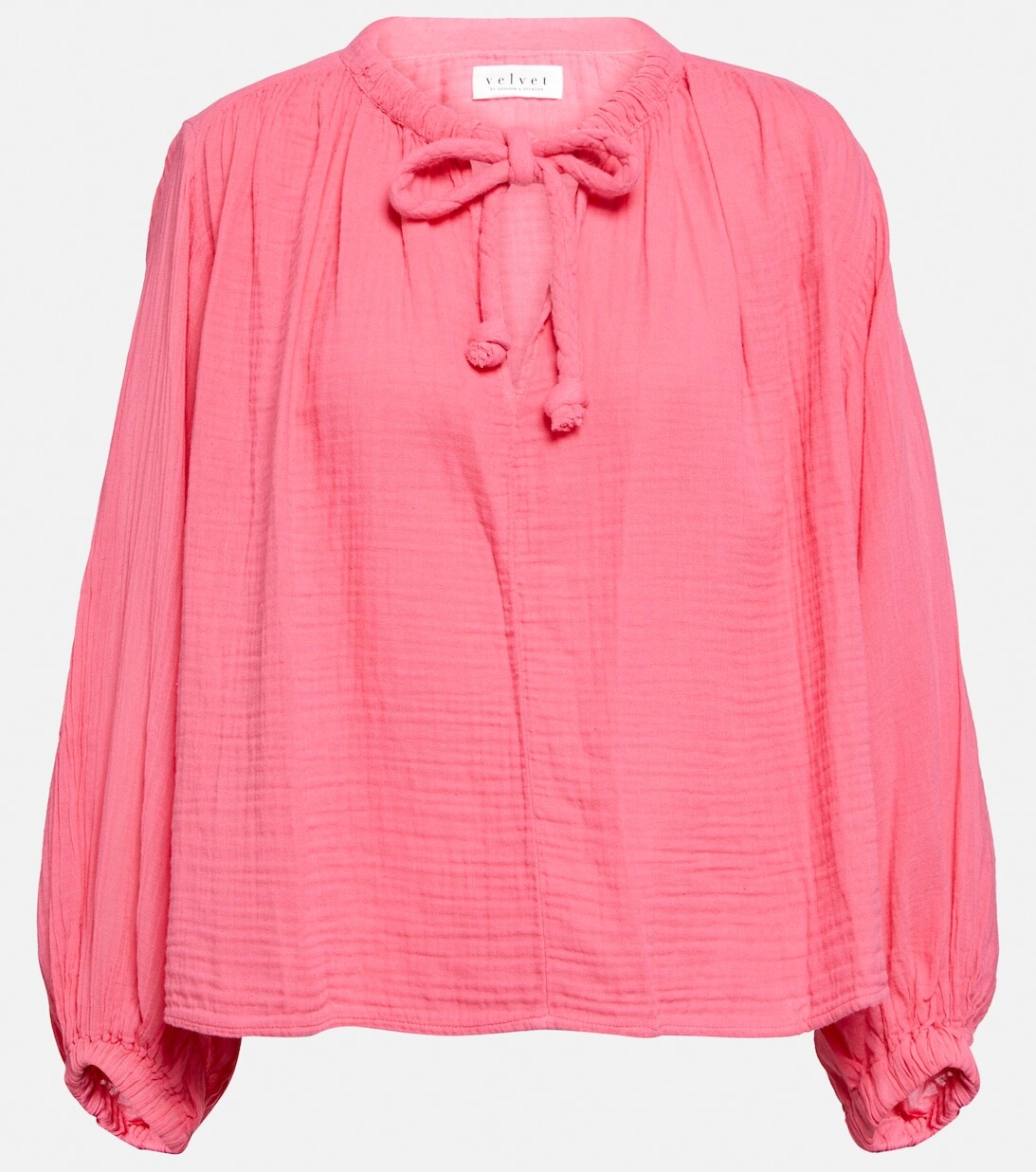 

Топ Kathleen из хлопкового газа VELVET, розовый