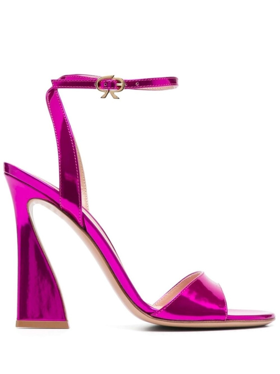 Gianvito Rossi босоножки на скульптурном каблуке, розовый