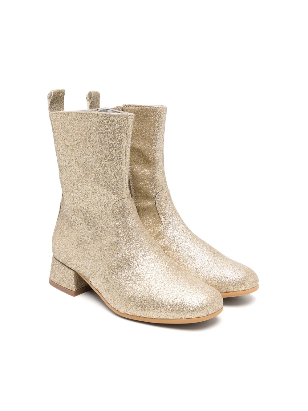

Ботинки с блестками Monnalisa, золотой