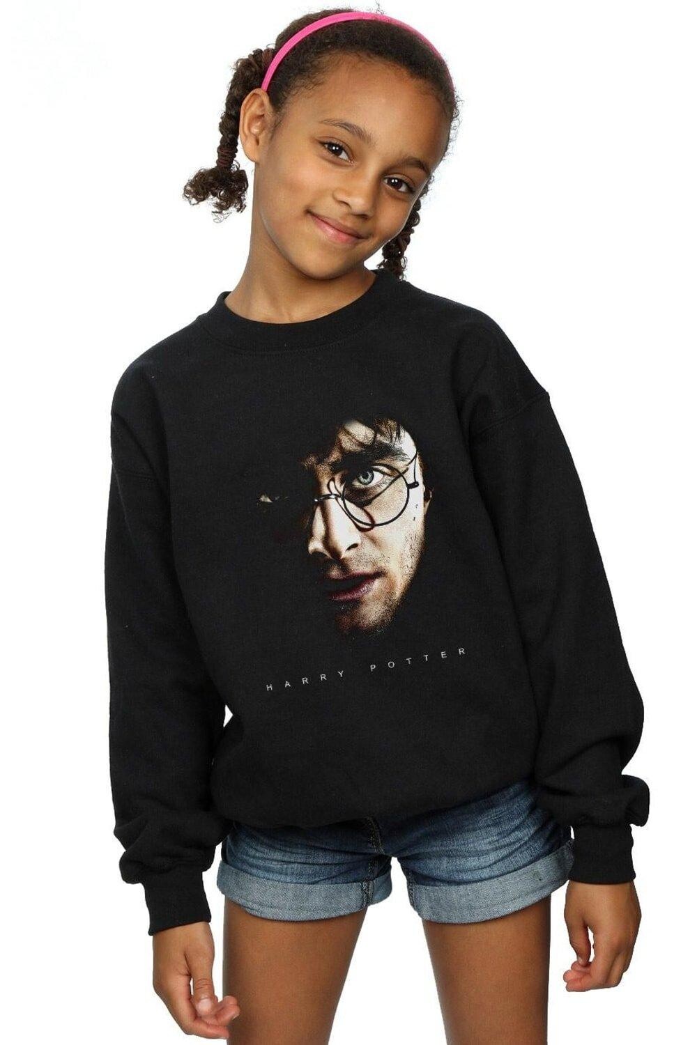 

Темная толстовка с портретом Harry Potter, черный