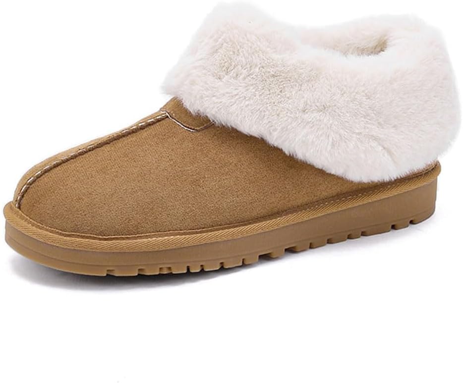 

Домашние тапочки TangDao из натуральной овчины для женщин и мужчин, нескользящие, для дома и улицы, зимние, теплые, Marron