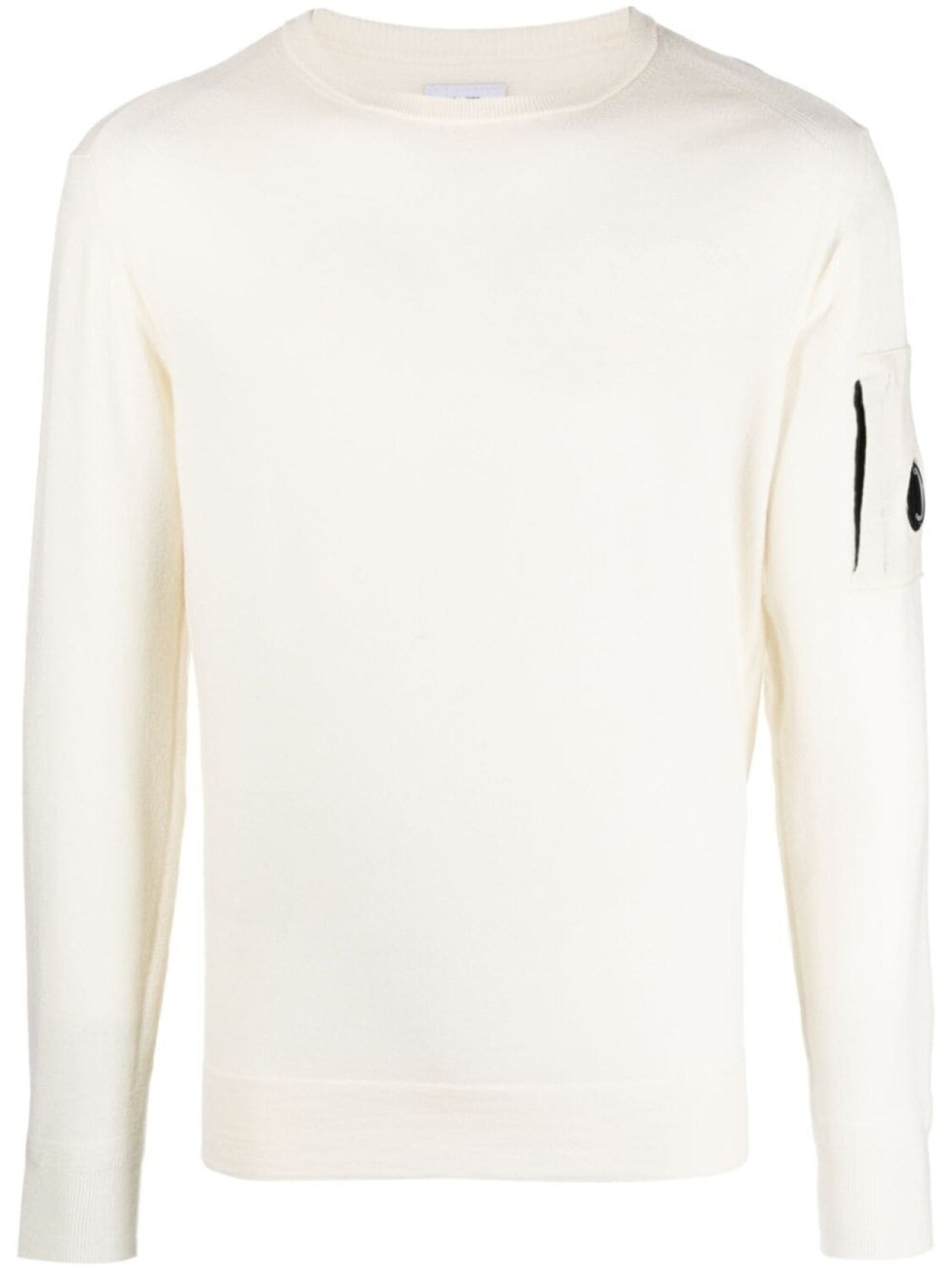 

C.P. Company Lens-patch knitted jumper, белый