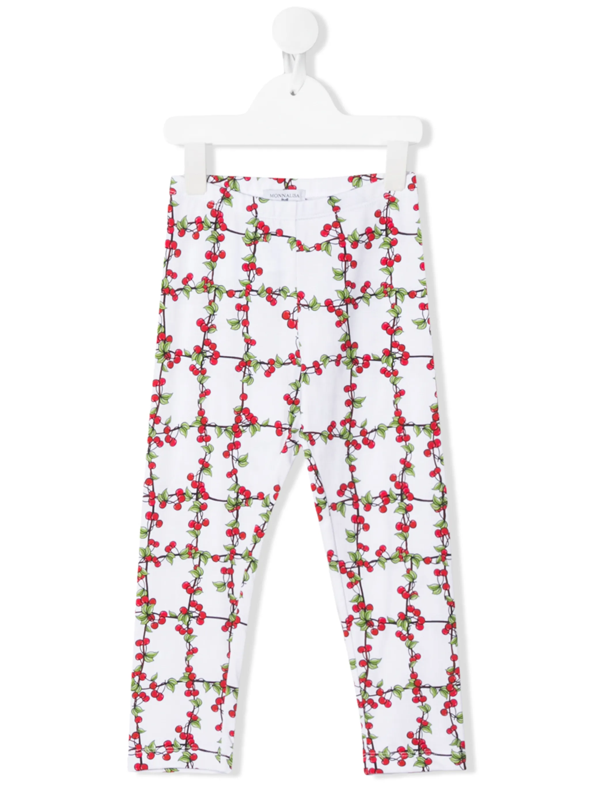 

Брюки с цветочным принтом Monnalisa, белый