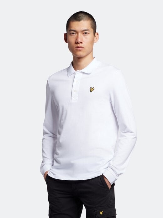 

Рубашка поло с длинными рукавами Lyle & Scott, белый