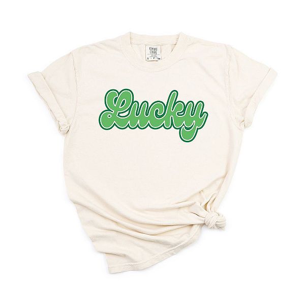 

Футболка Green Lucky Cursive Garment Dyed Simply Sage Market, Ivory, Зеленый, Футболка Green Lucky Cursive Garment Dyed Simply Sage Market, Ivory