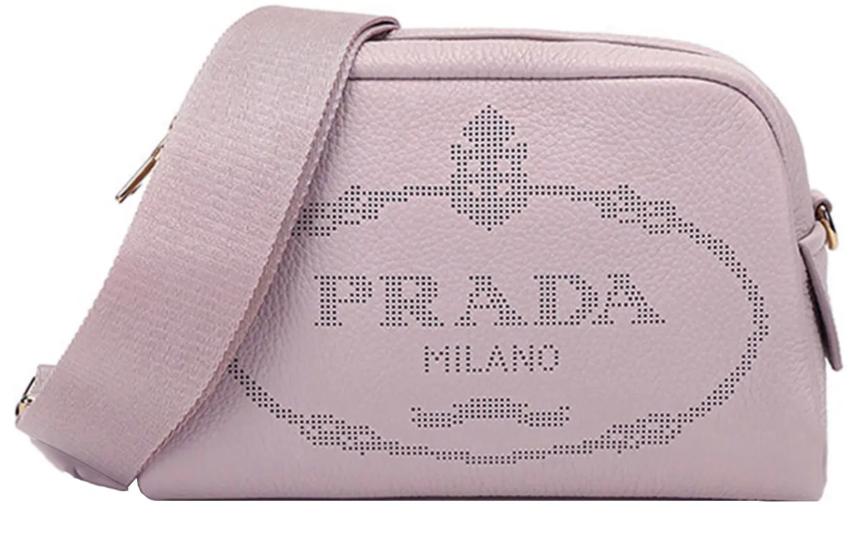 

Кожаная сумка через плечо женская в цвете водяной лилии PRADA