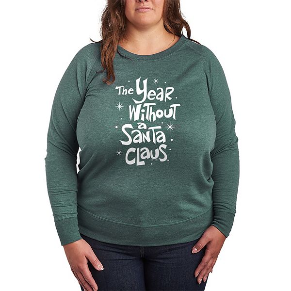 

Футболка с длинным рукавом и принтом The Year Without a Santa Claus, размер plus size Disney, Heather Juniper