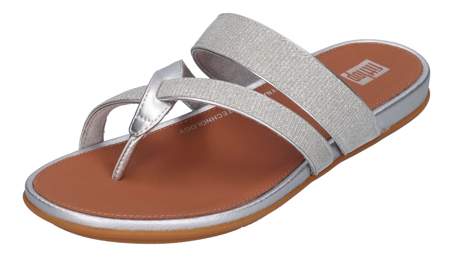 

Мюли fitflop GRACIE SHIMMERLUX STRAPPY SANDALS, серебристый