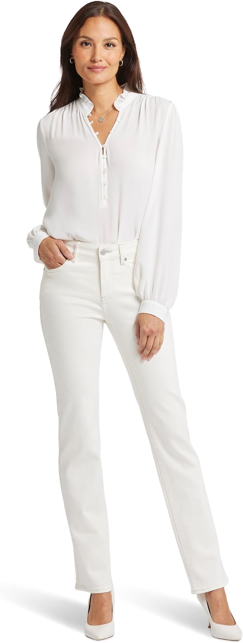 

Джинсы NYDJ Marilyn Straight in Winter White, цвет Winter White